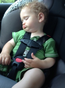 All that activity tuckers a little guy out