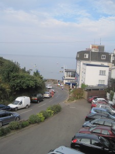 The view from our chalet in Jersey, in Bouley Bay.