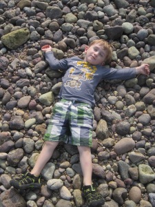 Henry kept "relaxing" on the rocks