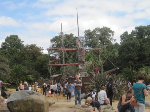 Life size pirate ship in the Princess Di Memorial Park. Such an awesome playground.