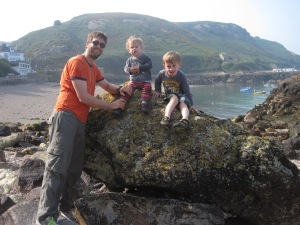 My guys on a rock