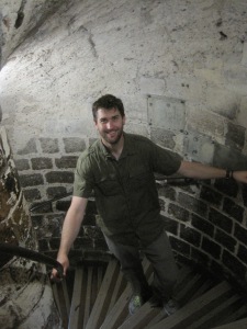 Chris enjoyed the bajillion spirally stairs in the tower